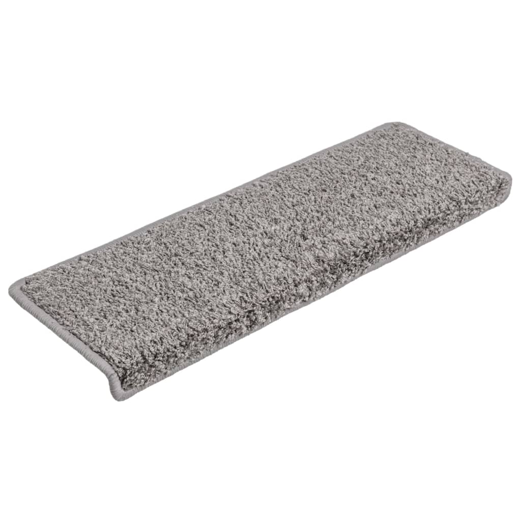 Vidaxxl -Treppenmatten 15 ST 65x21x4 cm Grau