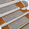 Vidaxxl -Treppenmatten 15 ST 65x21x4 cm Grau