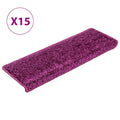 Vidaxl trapmatten 15 st 65x21x4 cm violet rechthoekige rand