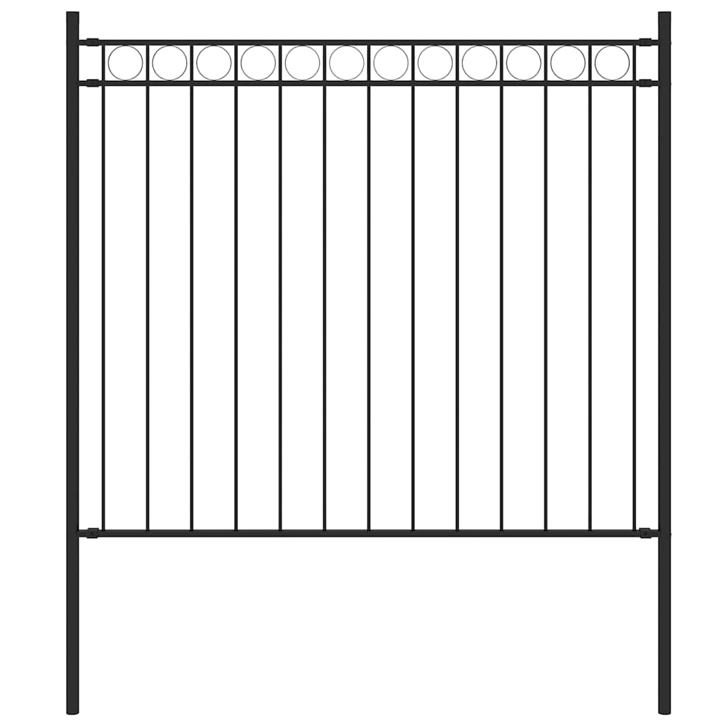 Vidaxl tuinhek staal 1,81x0,8 m zwart