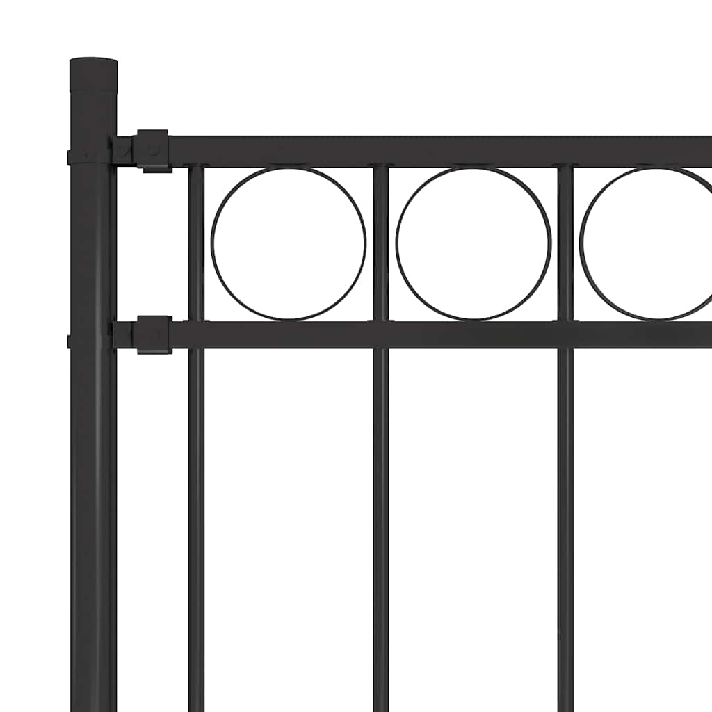 Vidaxl tuinhek staal 1,81x1,2 m zwart