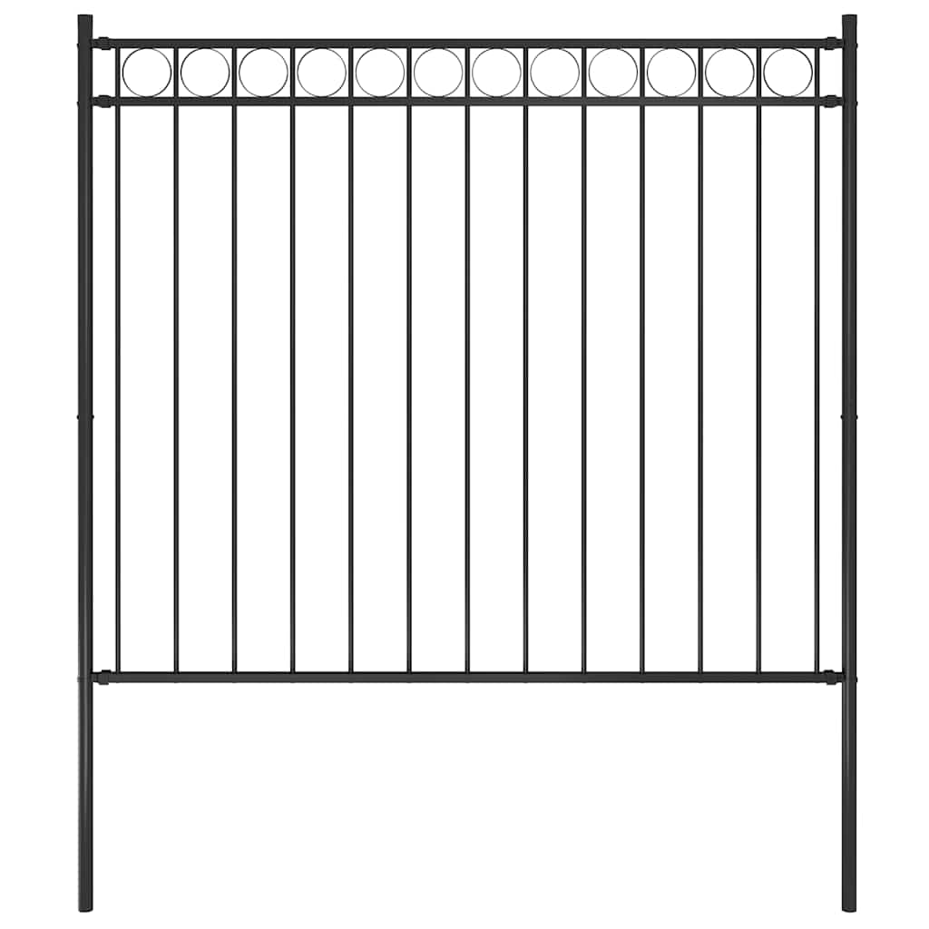 Vidaxl tuinhek staal 1,81x1,5 m zwart