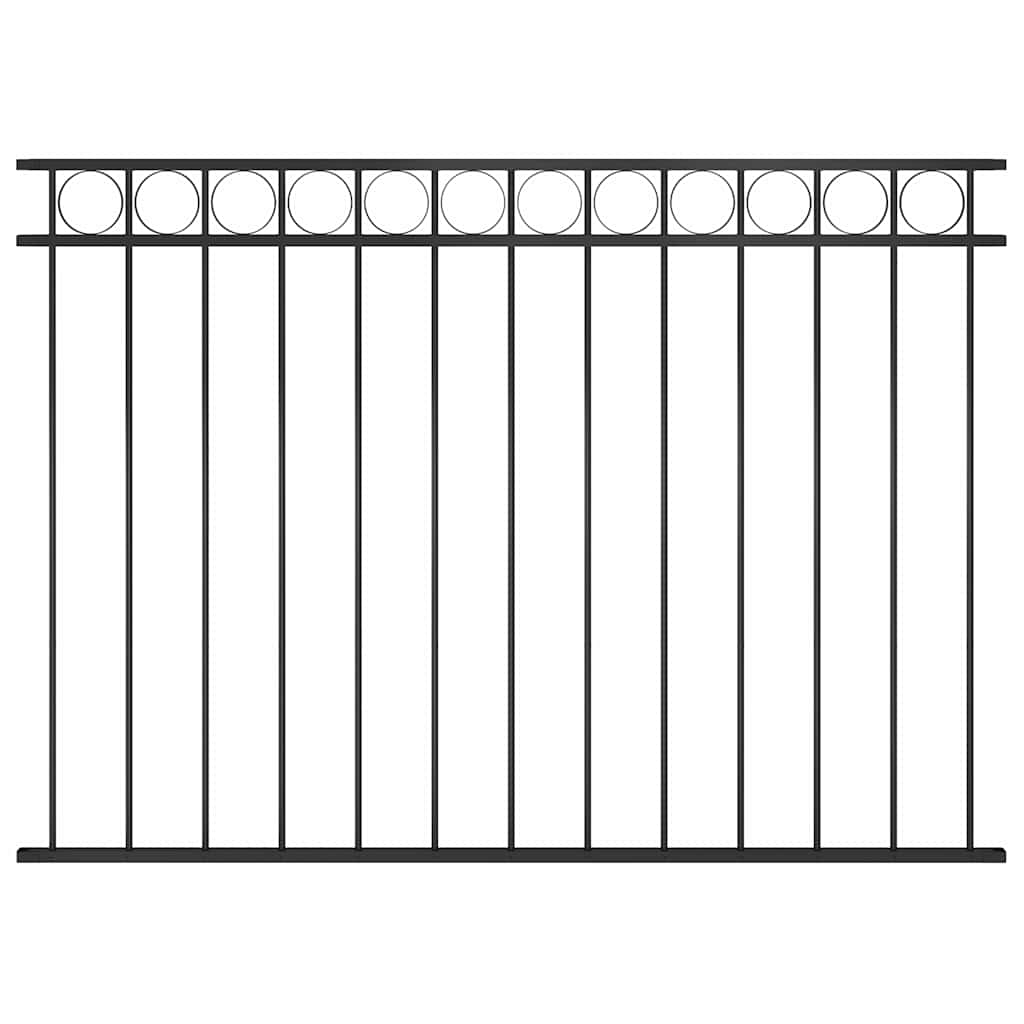 Vidaxl schuttingpaneel assen staal 163x120 cm zwart