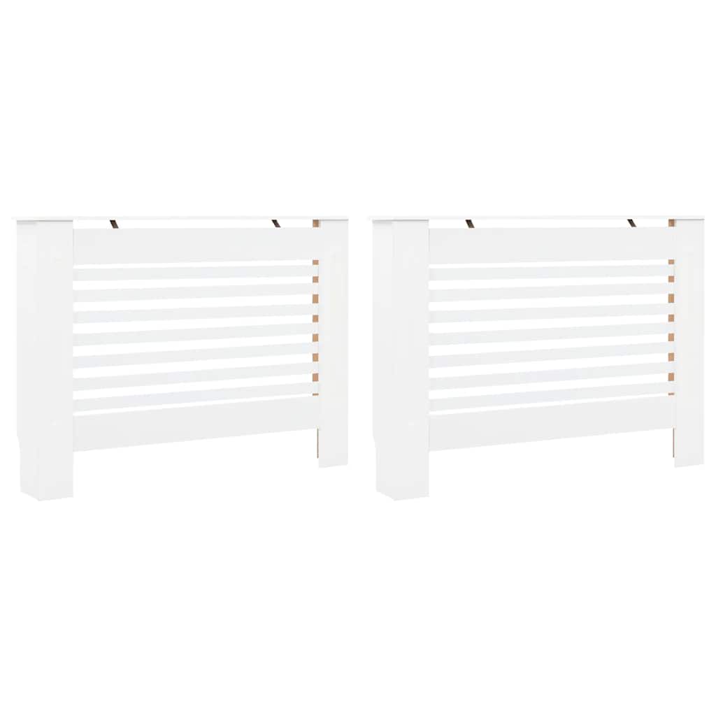 Vidaxl radiatorombouwen 2 st 112x19x81,5 cm mdf wit