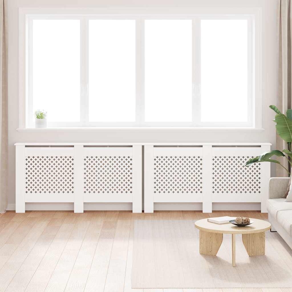 Vidaxl radiatorombouwen 2 st 152x19x81,5 cm mdf wit