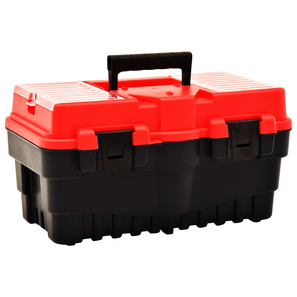 VidaXL Werkzeugkasten 462x256x242 mm Kunststoff Rot