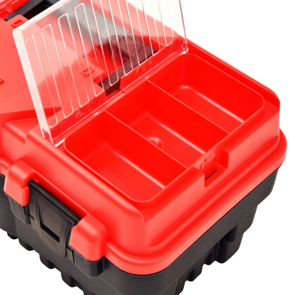 VidaXL Werkzeugkasten 462x256x242 mm Kunststoff Rot
