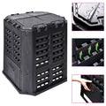VIDAXL -Kompost -Behälter 360 L 68,9x68,9x83,9 cm Schwarz