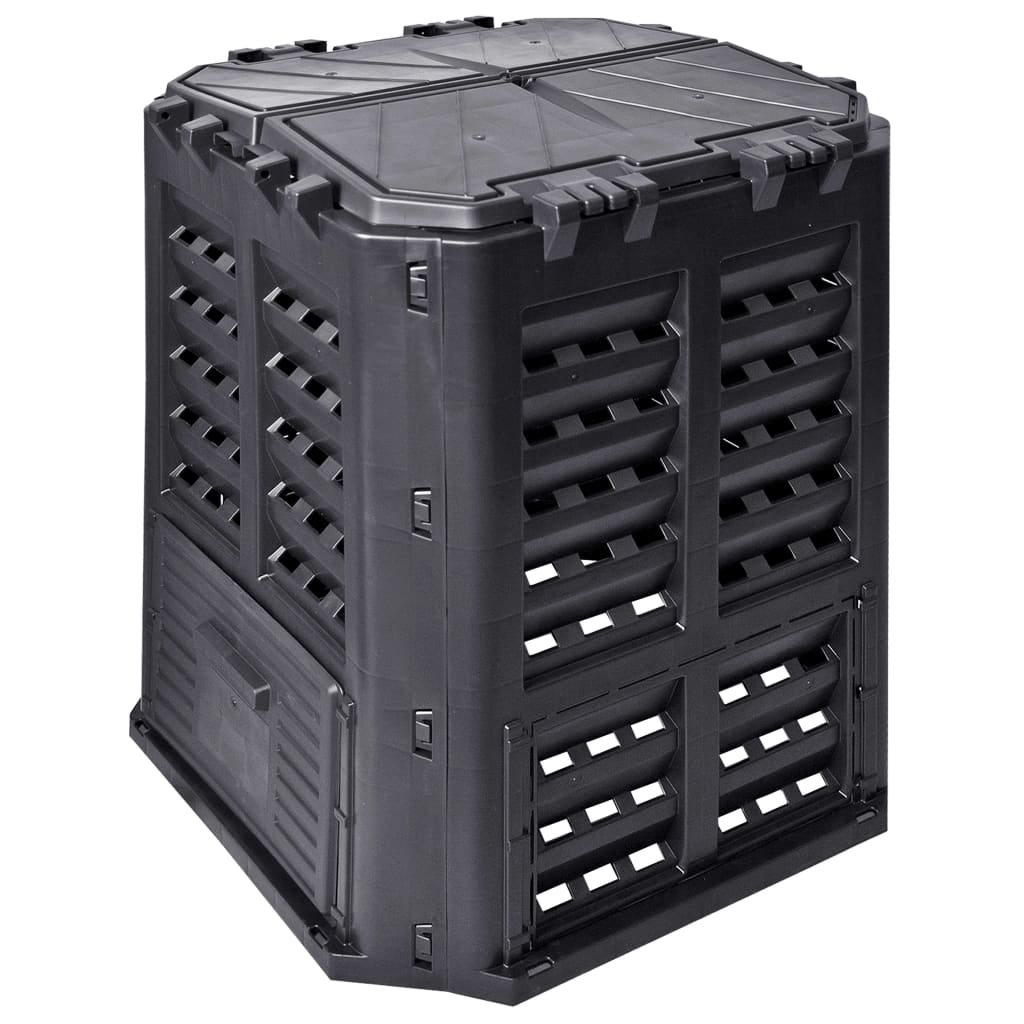 VIDAXL -Kompost -Behälter 360 L 68,9x68,9x83,9 cm Schwarz