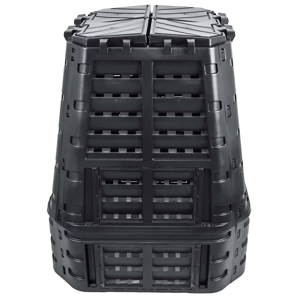 Vidaxxl -Kompostbehälter 740 L 93,3x93,3x113 cm Schwarz