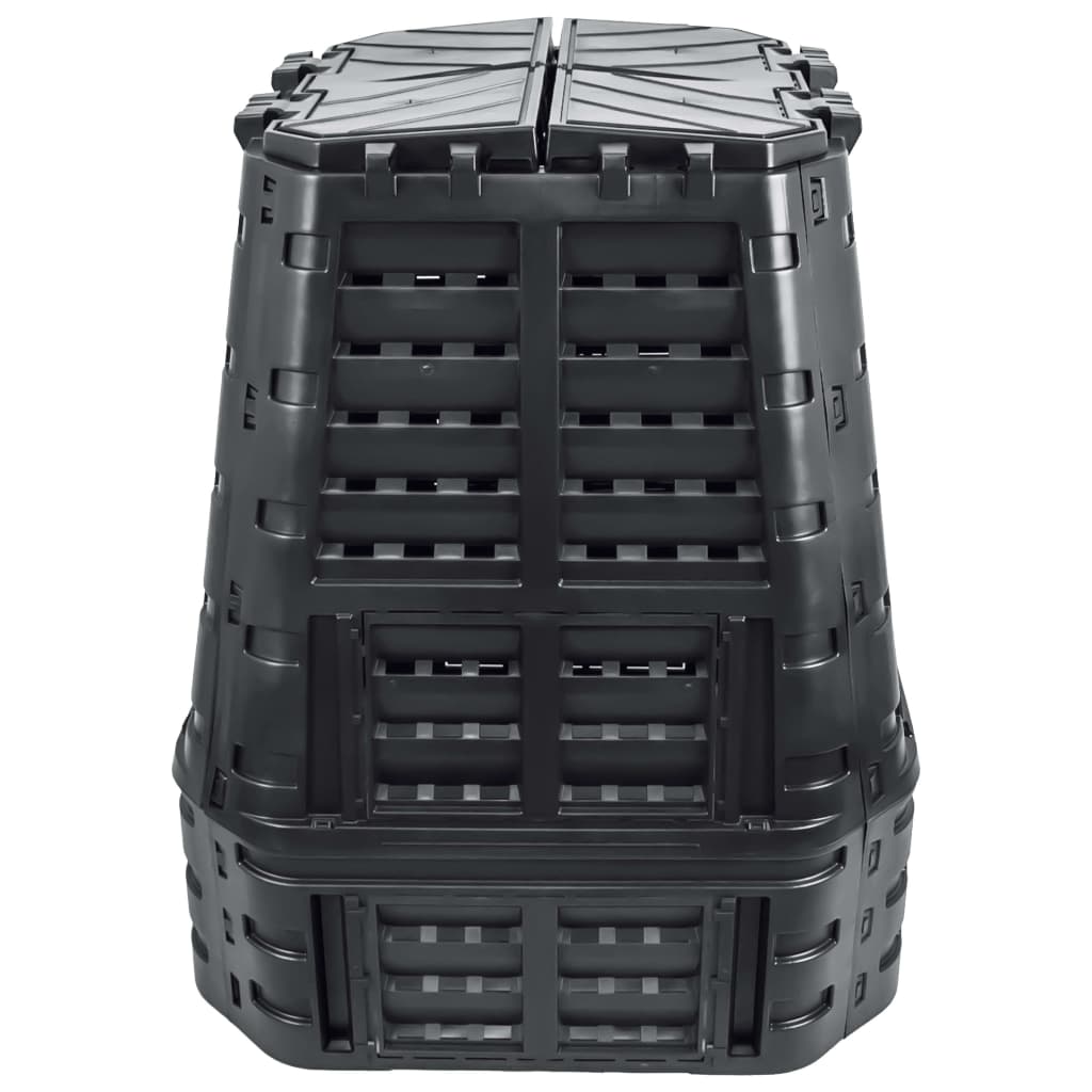 Vidaxxl -Kompostbehälter 740 L 93,3x93,3x113 cm Schwarz