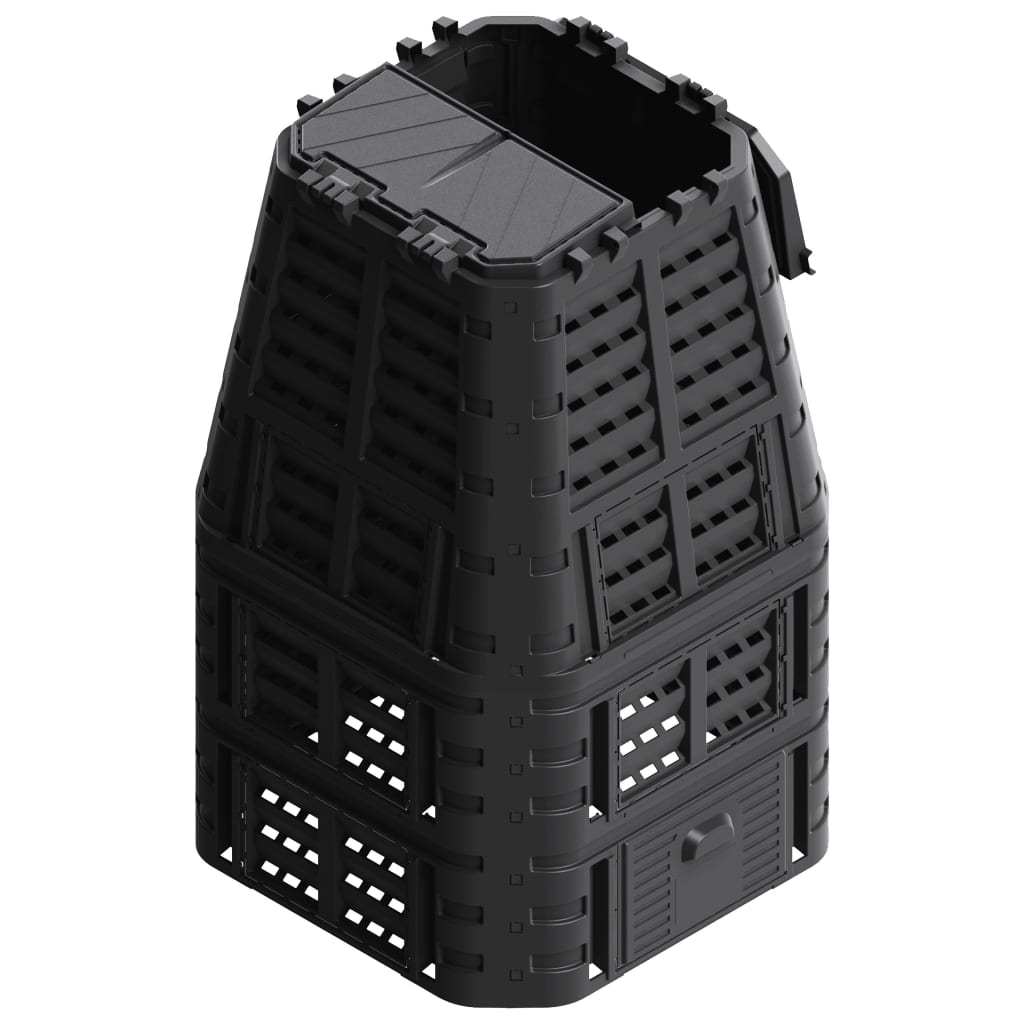 VIDAXL -Kompost -Behälter 1000 L 93,3x93,3x146 cm Schwarz