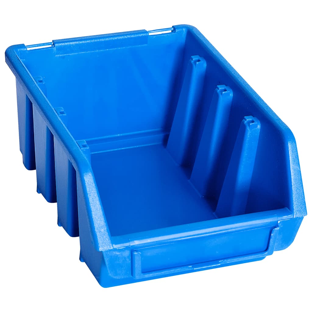 VidaXL Stapelboxen, 20 Stück, Kunststoff, blau
