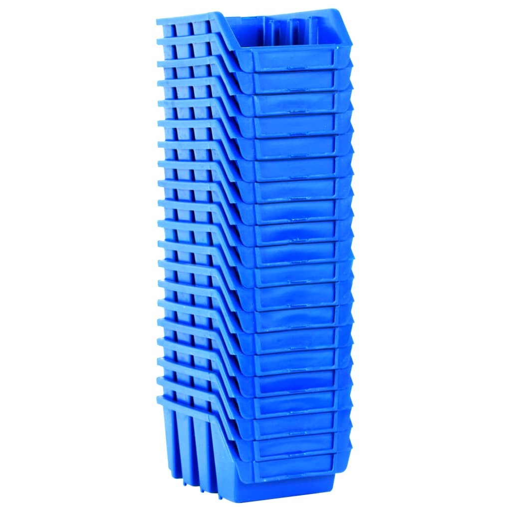 VidaXL Stapelboxen, 20 Stück, Kunststoff, blau