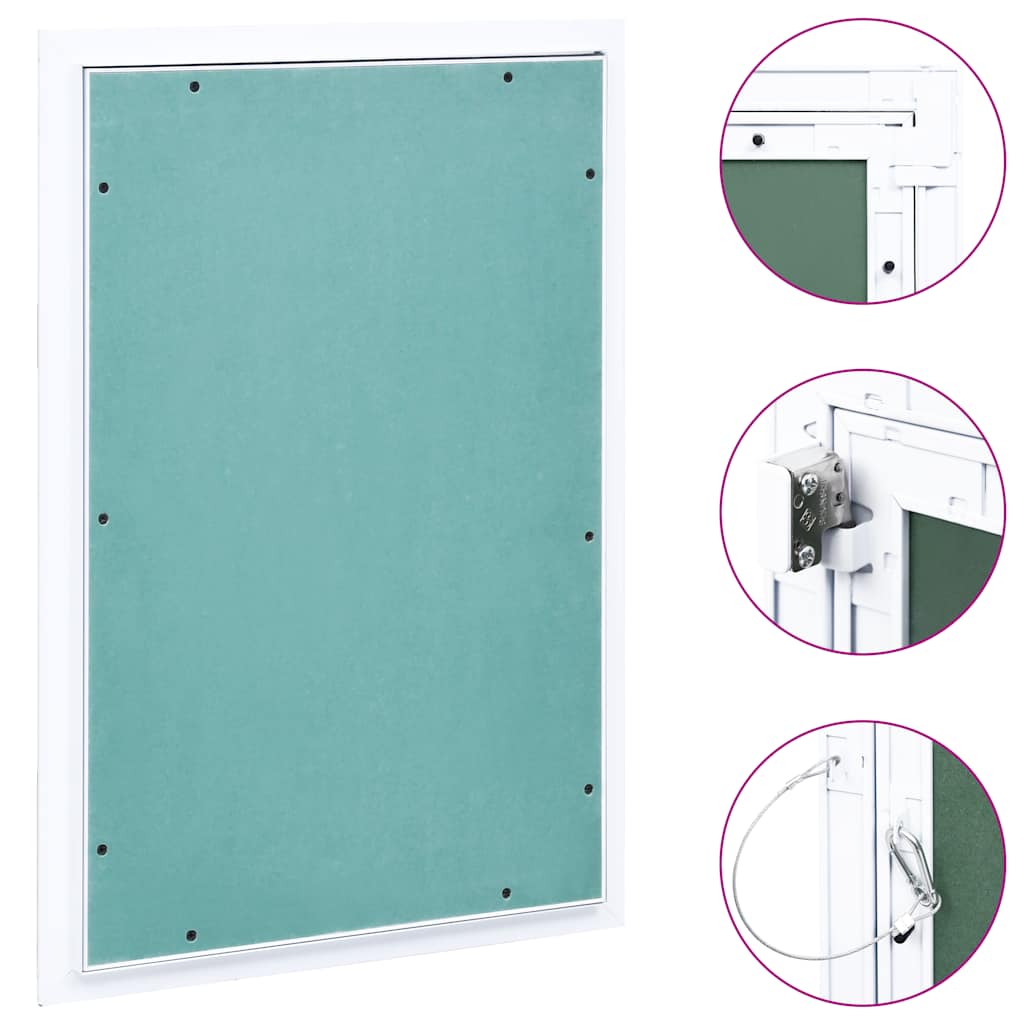 VidaXL Revisionsklappe mit Aluminiumrahmen und Gipskartonplatte 300x600 mm