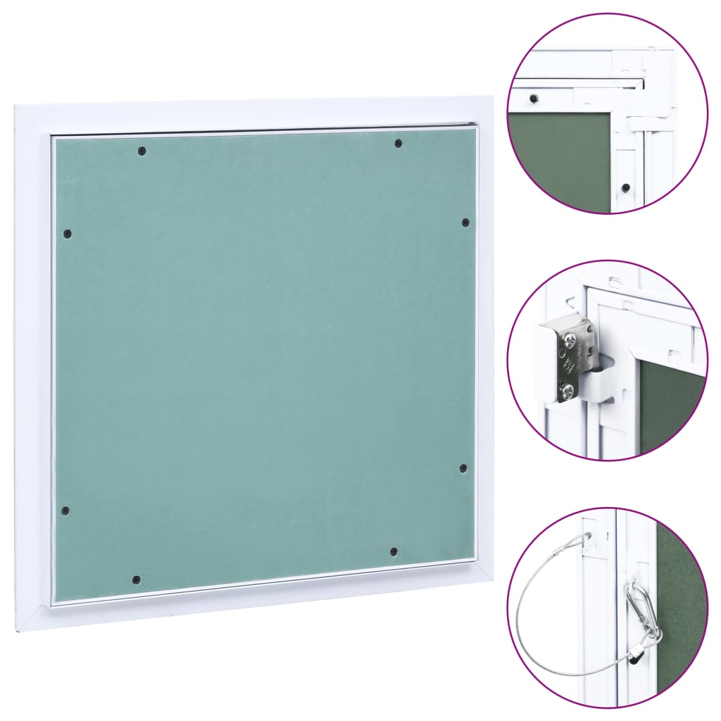 VidaXL Revisionsklappe mit Aluminiumrahmen und Gipskartonplatte 400x400 mm