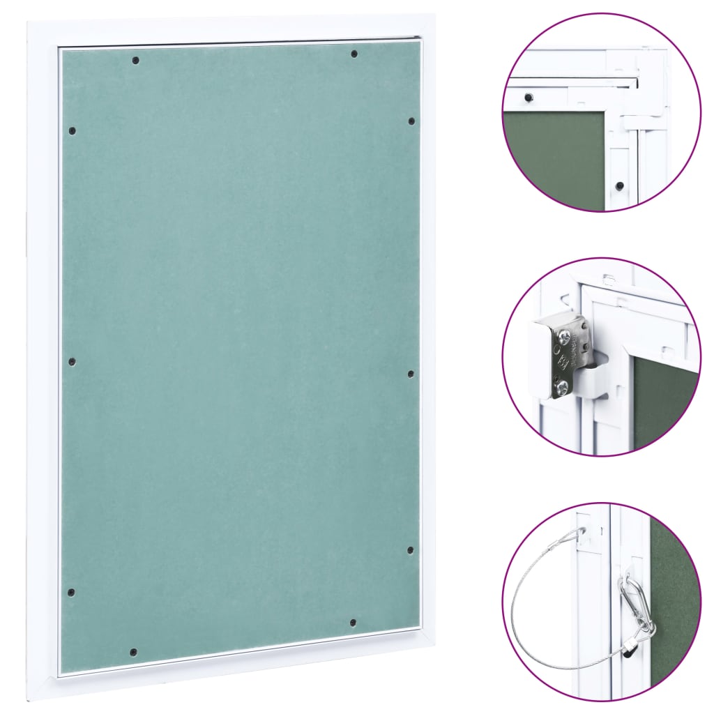VidaXL Revisionsklappe mit Aluminiumrahmen und Gipskartonplatte 400x600 mm