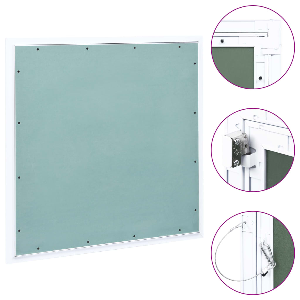 VidaXL Revisionsklappe mit Aluminiumrahmen und Gipskartonplatte 500x500 mm