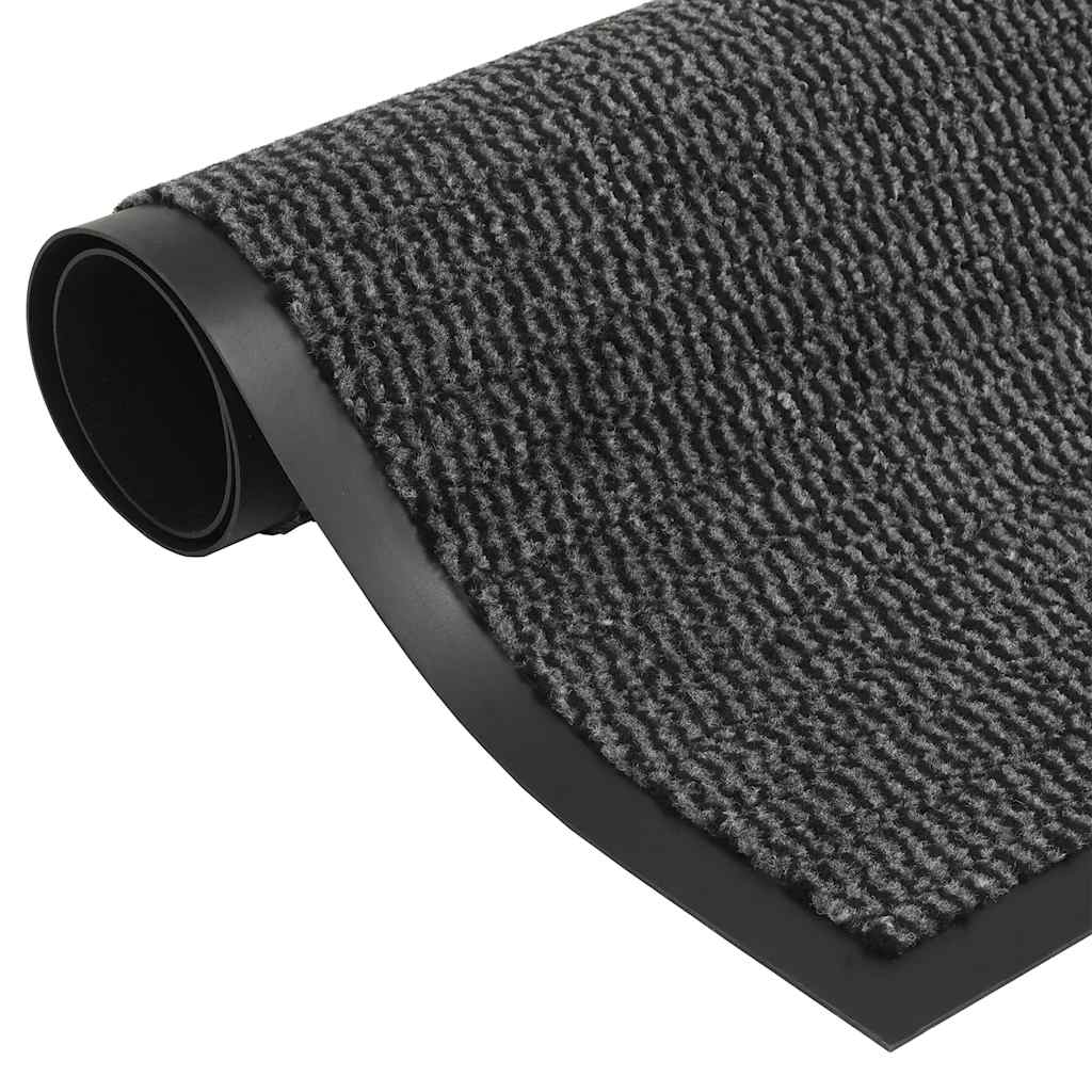 Vidaxl droogloopmatten 2 st rechthoekig getuft 80x120 cm antraciet