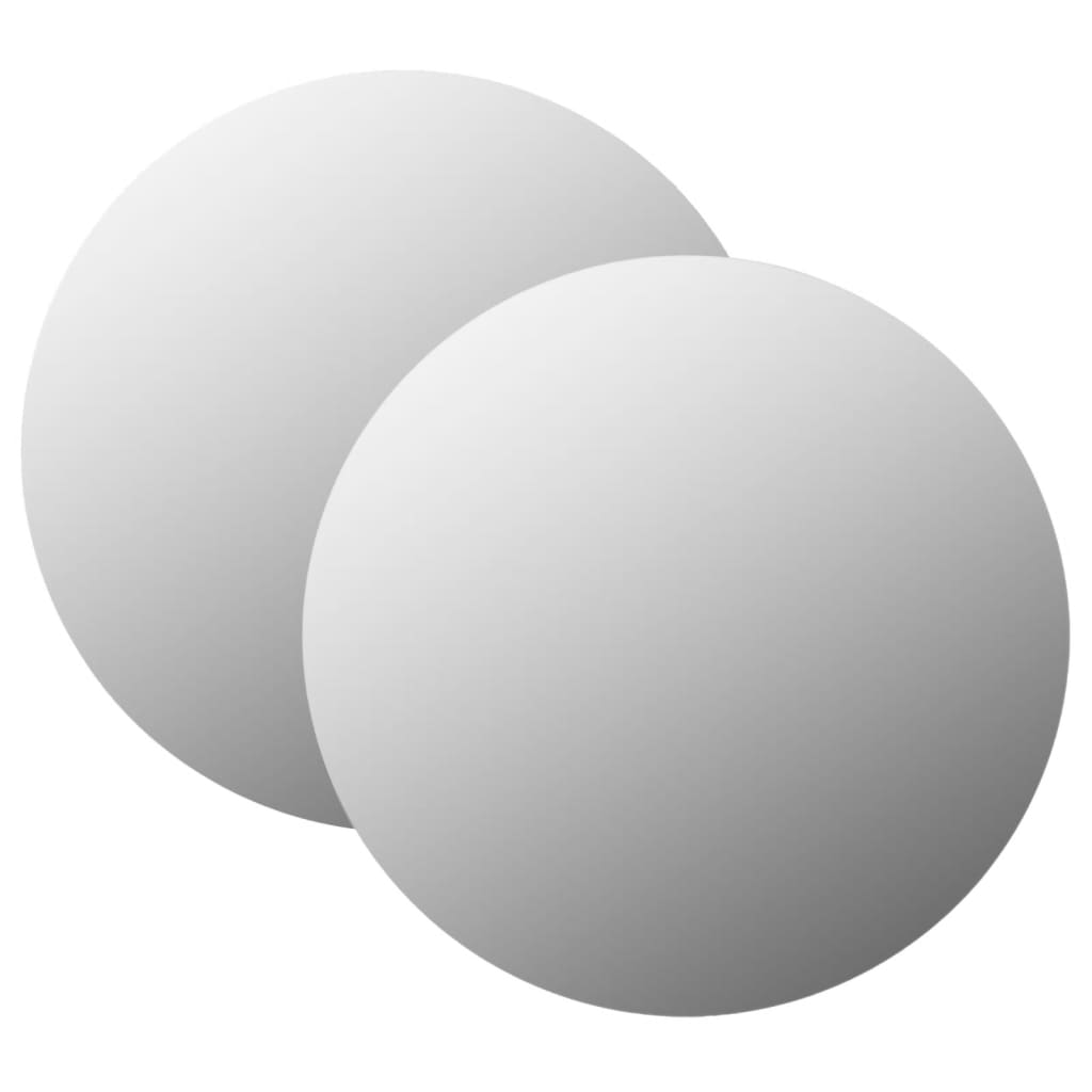 Vidaxl wandspiegels 2 st rond 70 cm glas