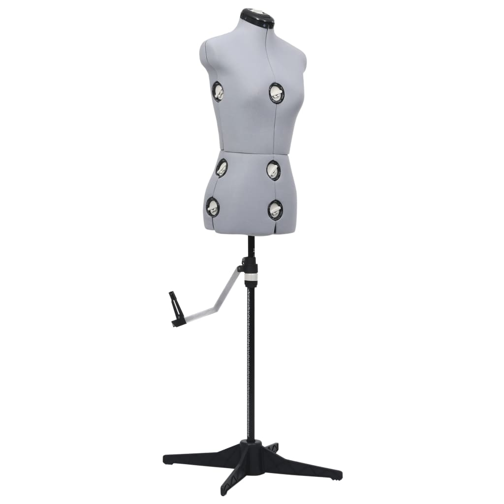 VidaXL Verstellbare Schaufensterpuppe für Damen, Größe 33-40, Grau