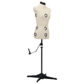 VidaXL Verstellbare Schaufensterpuppe für Damen, Größe 33-40, Farbe S, Creme