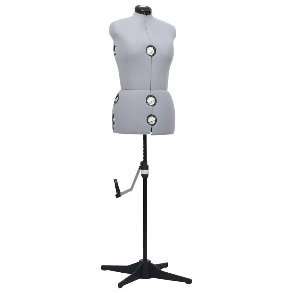 VidaXL Verstellbare Schaufensterpuppe für Damen, Größe 40-46 M, Grau