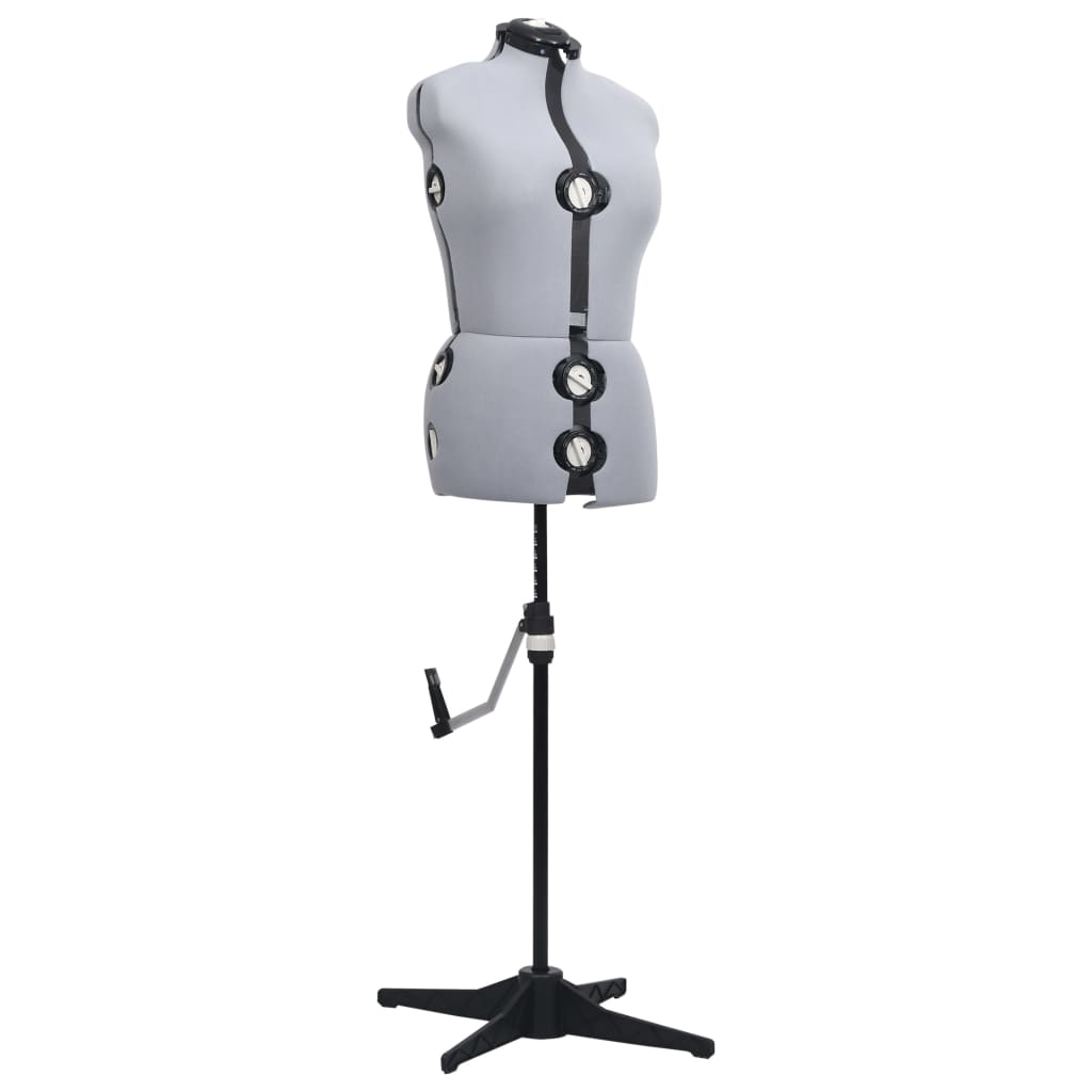VidaXL Verstellbare Schaufensterpuppe für Damen, Größe 40-46 M, Grau