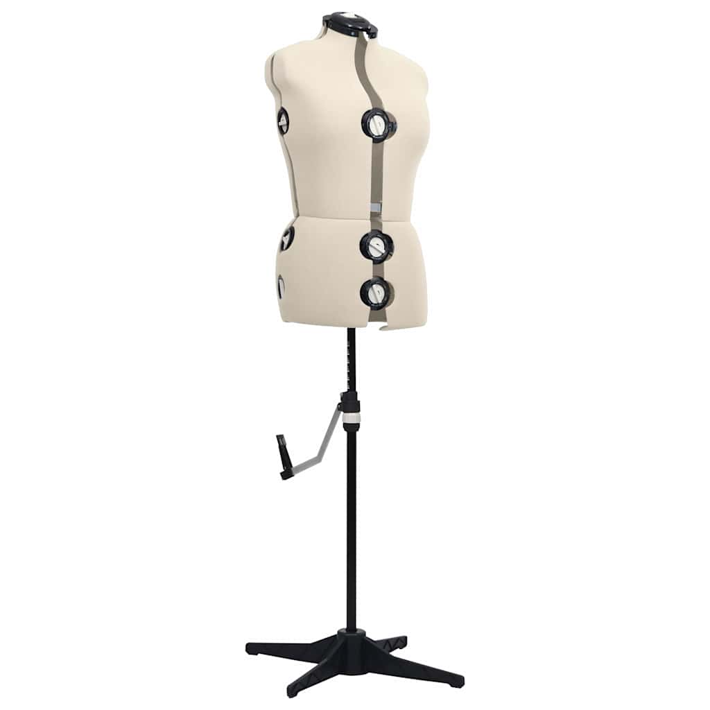 VidaXL Verstellbare Schaufensterpuppe für Damen, Größe 40-46 M, Cremefarben