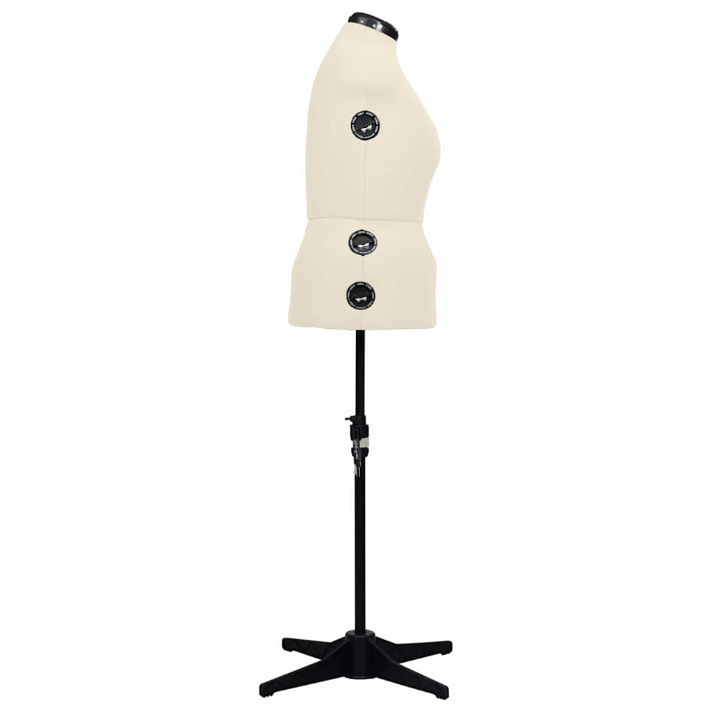 VidaXL Verstellbare Schaufensterpuppe Frau Größe 44-50 L Creme Gefärbt