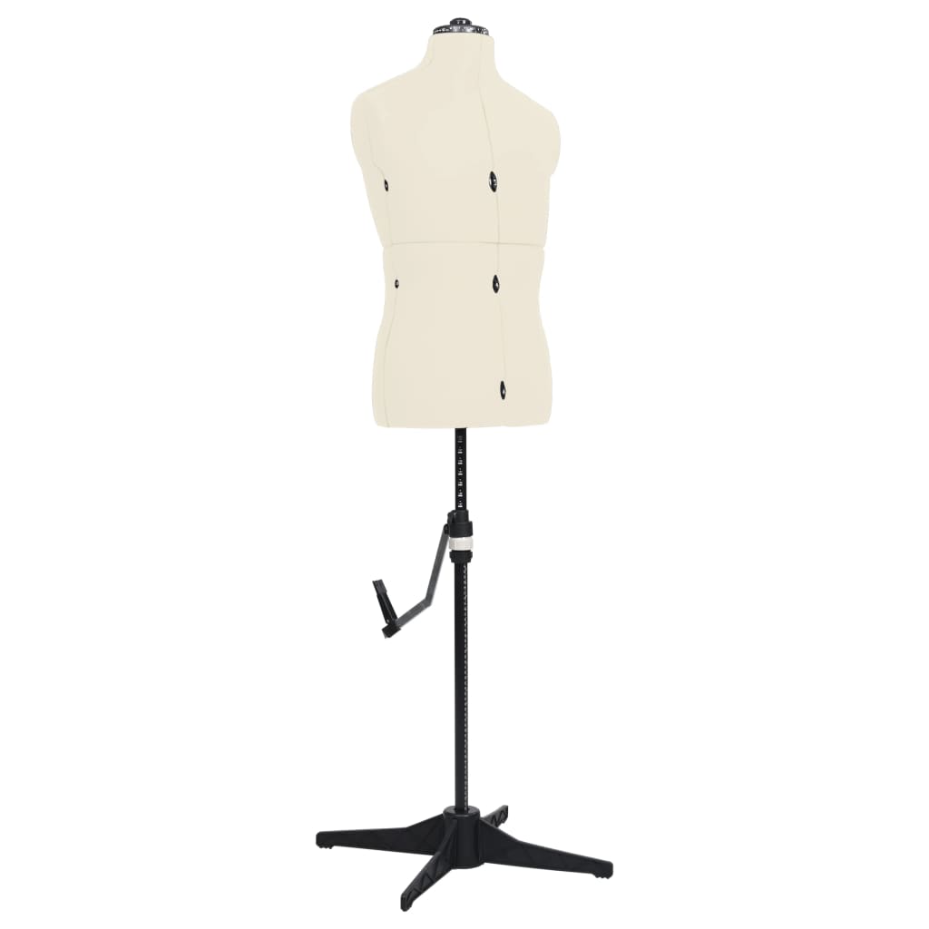 VidaXL Verstellbare Schaufensterpuppe für Herren, Größe 37-45, Creme