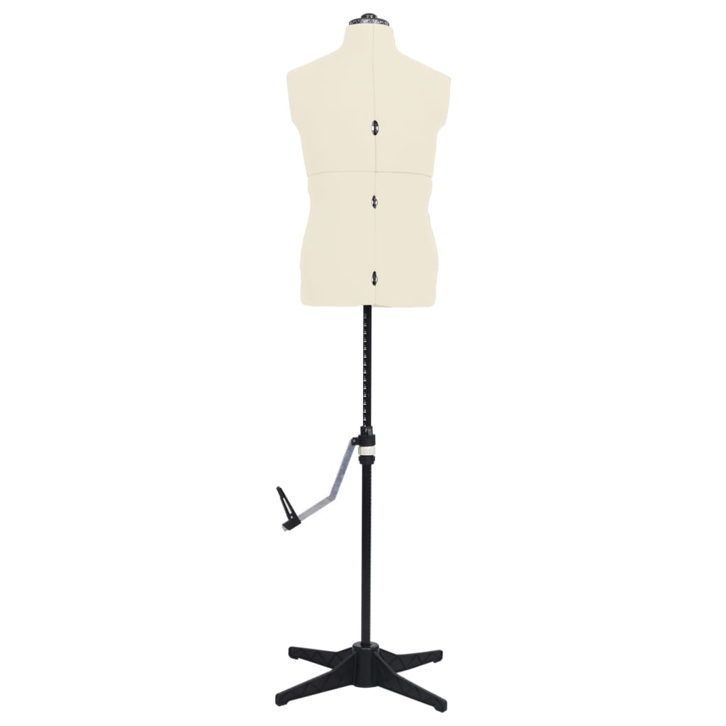 VidaXL Verstellbare Schaufensterpuppe für Herren, Größe 37-45, Creme