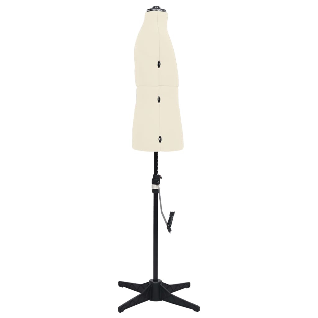 VidaXL Verstellbare Schaufensterpuppe für Herren, Größe 37-45, Creme