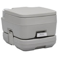 VidaXL Tragbare Campingtoilette 10+10 l Grau