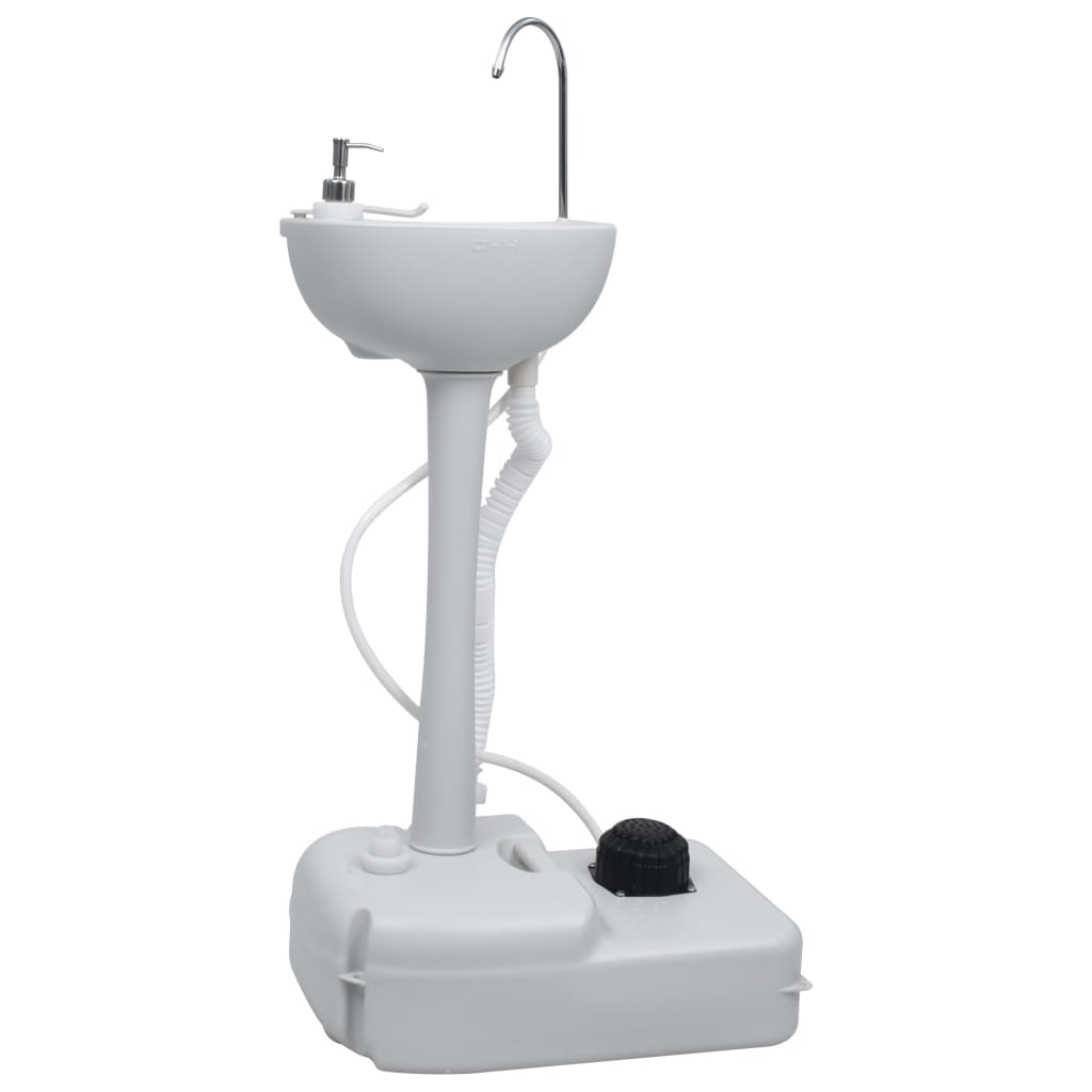 VidaXL Tragbares Campingwaschbecken 20 L Grau