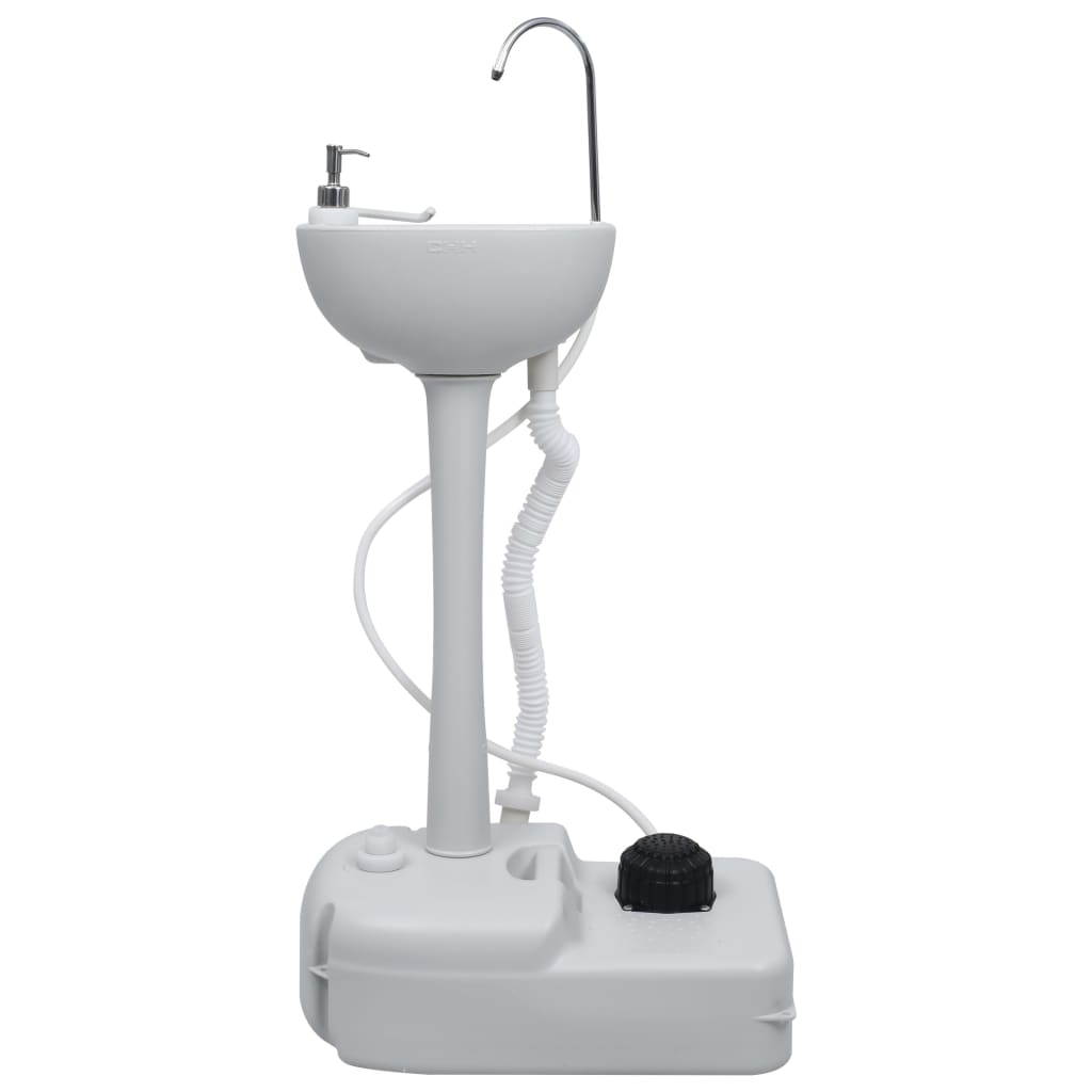VidaXL Tragbares Campingwaschbecken 20 L Grau