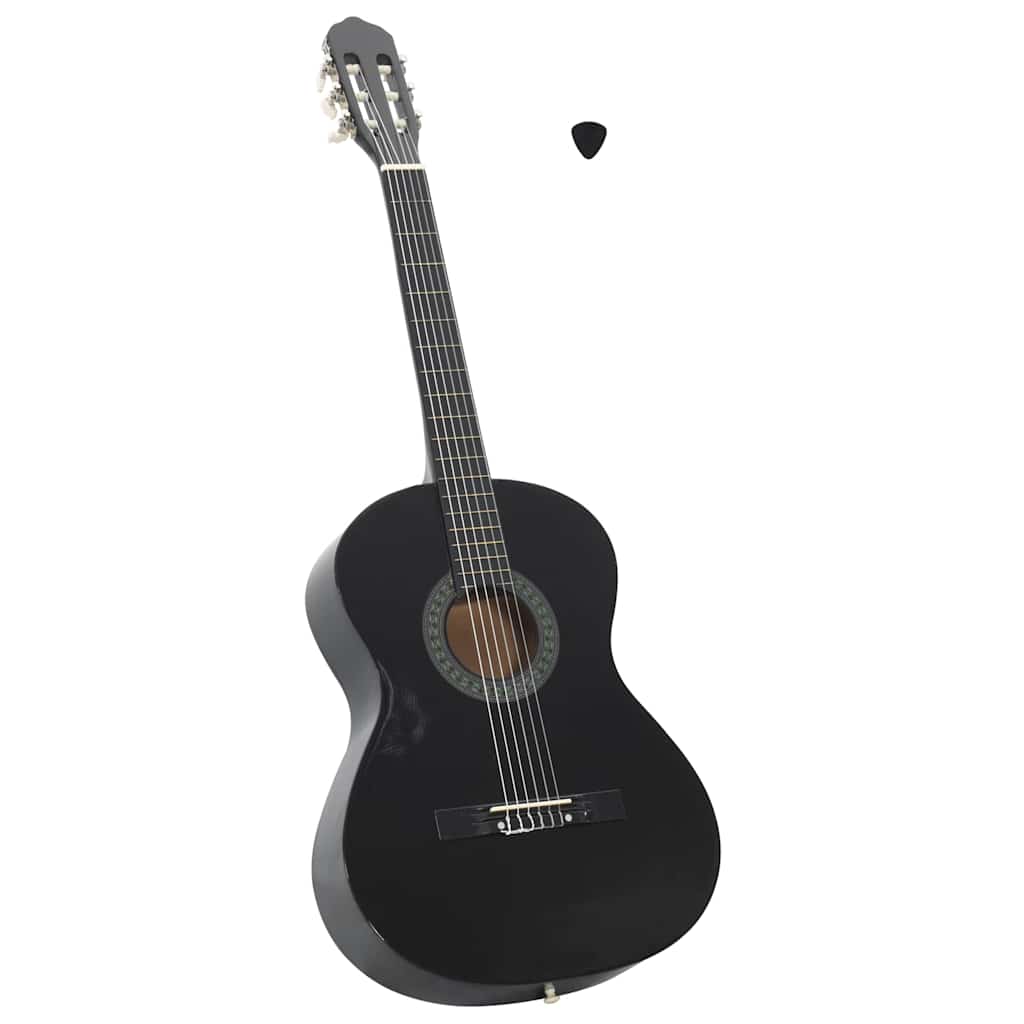 VidaXL Klassische Gitarre für Anfänger 4 4 39 Lindenholz Schwarz