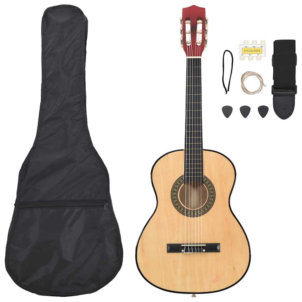 VidaXL 8-teiliges Gitarrenset, klassisch, Anfänger, 3 4 36