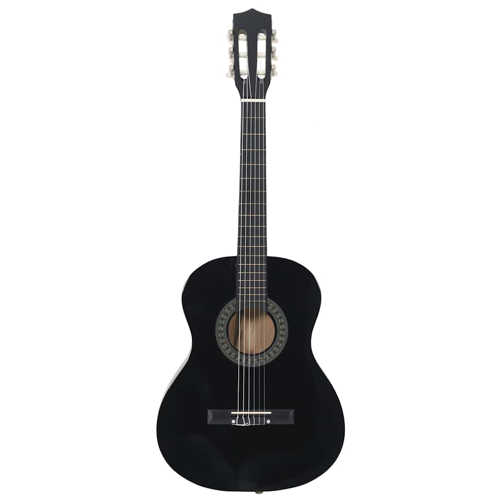 VidaXL 8-teiliges klassisches Gitarrenset für Anfänger (3, 4, 36) Schwarz