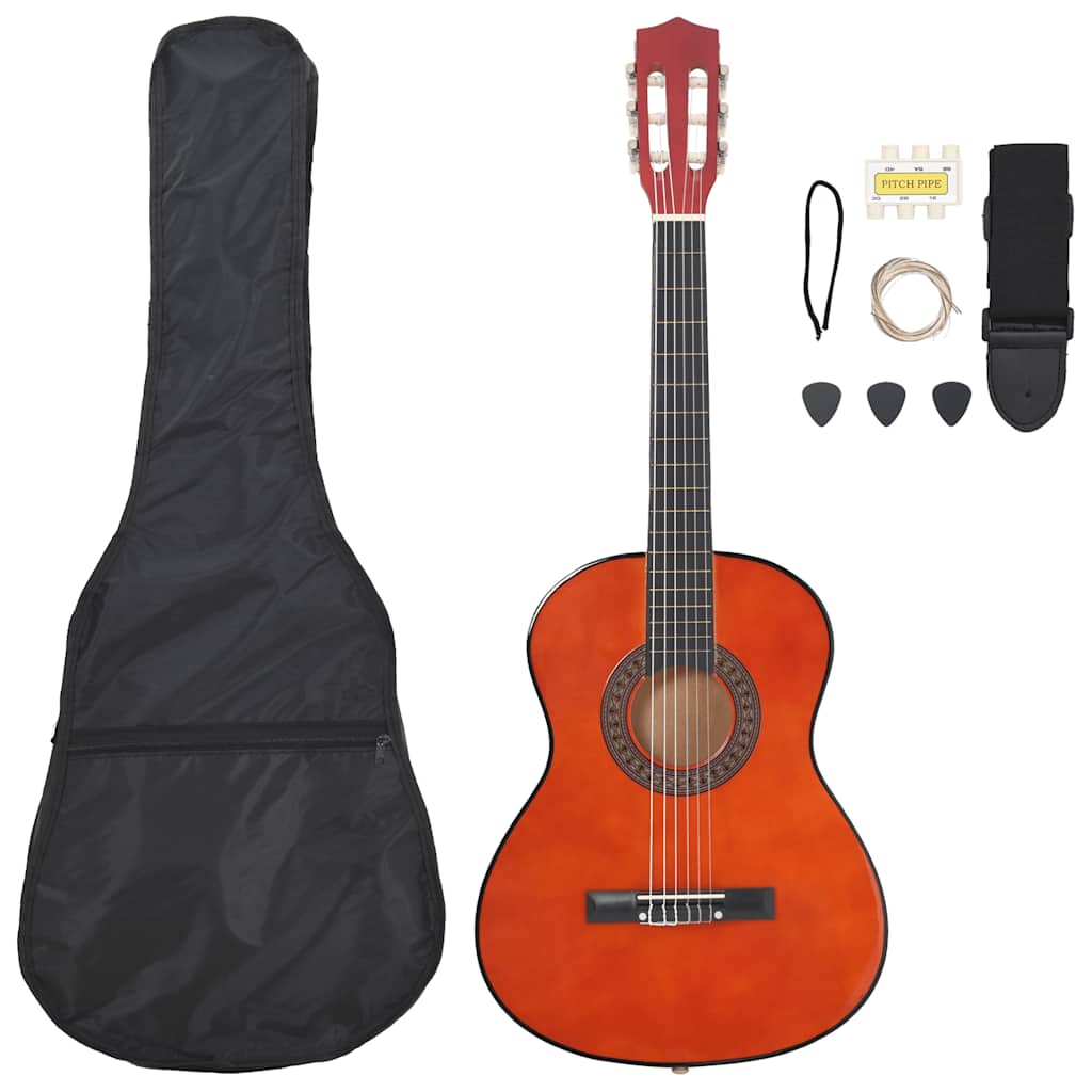 VidaXL 8-teiliges Gitarrenset, klassisch, Anfänger, 3 4 36