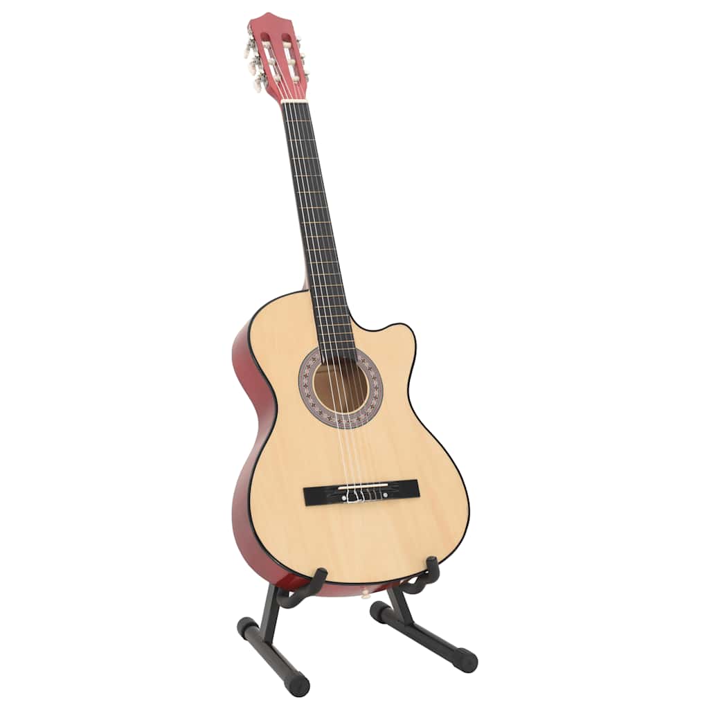 VidaXL 12-teiliges Gitarrenset mit Cutaway, 6 Saiten, Western-Akustikgitarre, 38