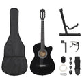 VidaXL 12-teiliges Gitarrenset mit 6 Saiten, Western Classical, 38 Zoll, Schwarz
