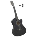 Vidaxl gitaar cutaway met equalizer 6 snaren western klassiek zwart