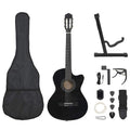 VidaXL 12-teiliges Gitarrenset mit Equalizer und 6 Saiten, Western Black