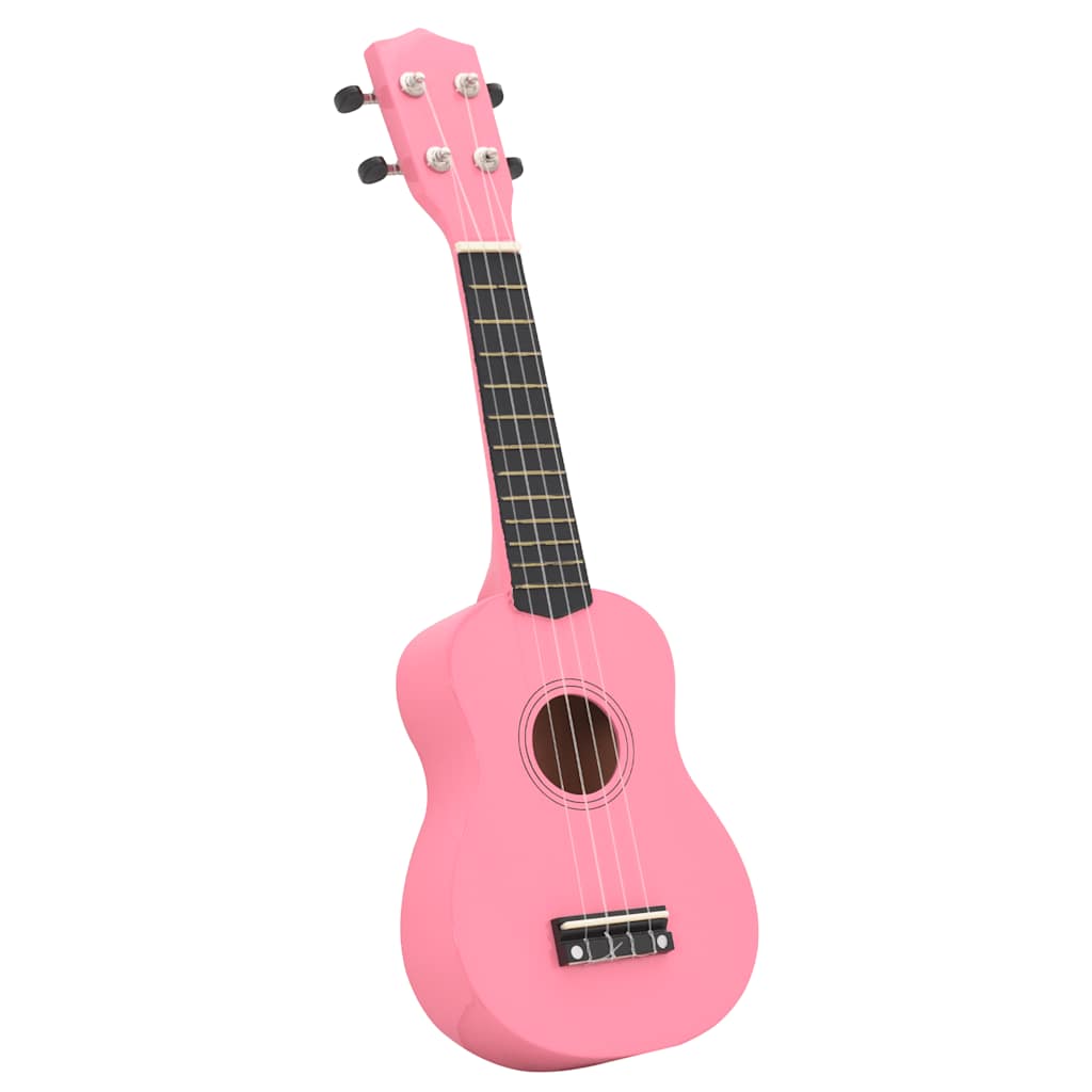 VidaXL Ukulelen-Set mit Tasche für Kinder, Sopran, 23 Zoll, Pink