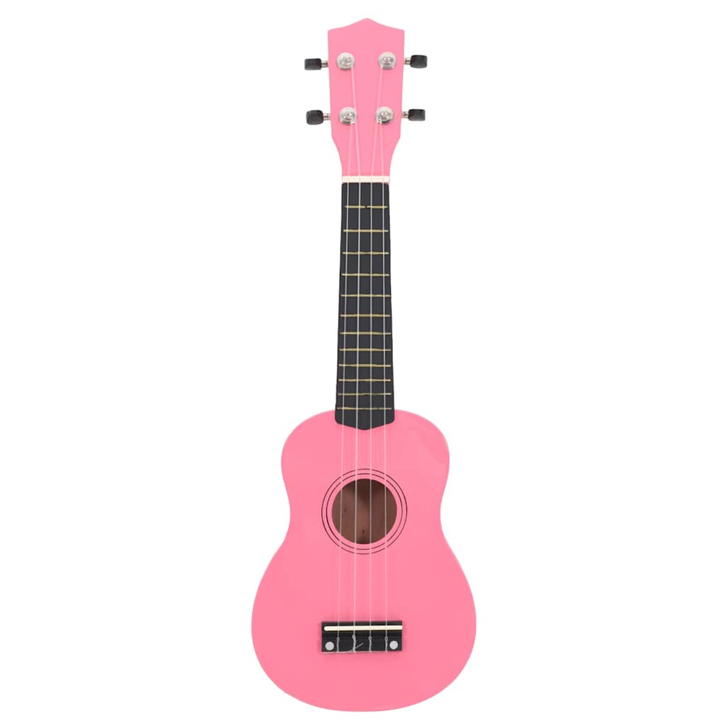 VidaXL Ukulelen-Set mit Tasche für Kinder, Sopran, 23 Zoll, Pink