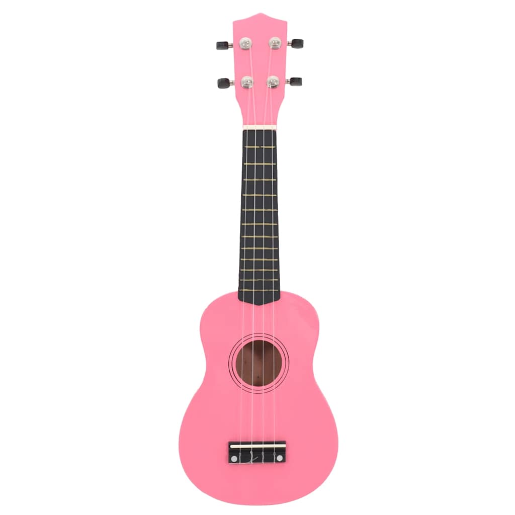 VidaXL Ukulelen-Set mit Tasche für Kinder, Sopran, 23 Zoll, Pink