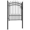 Vidaxl poort met speerpunten 100x125 cm staal zwart