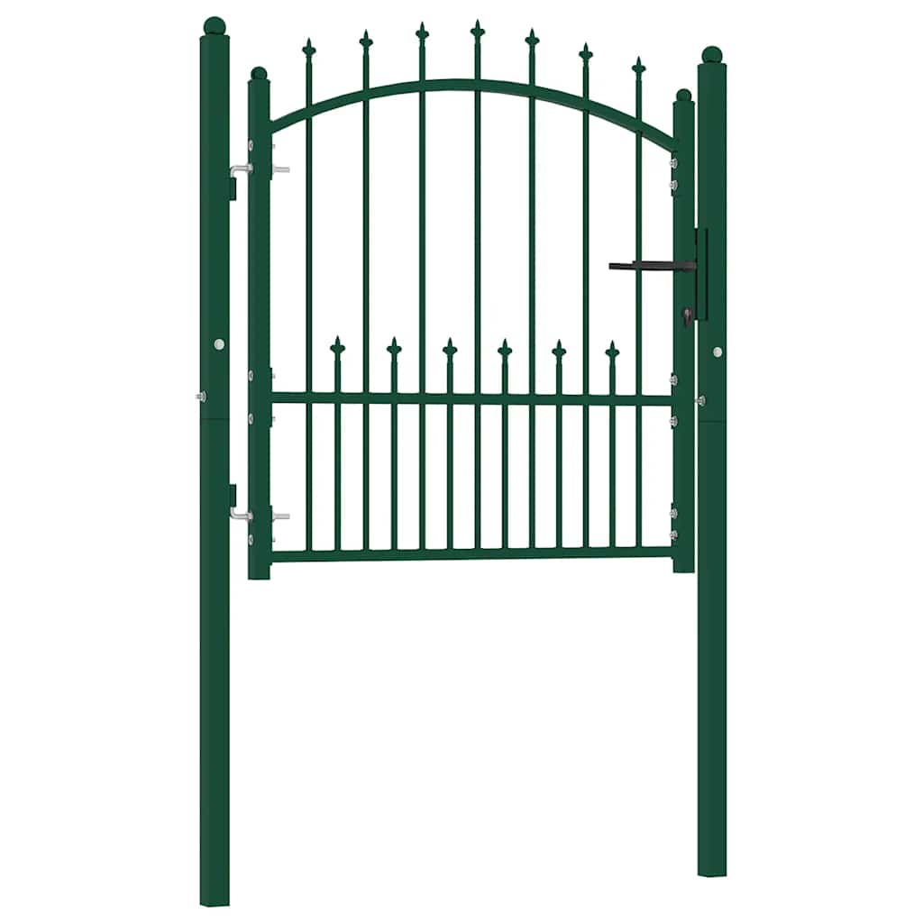 Vidaxl poort met speerpunten 100x100 cm staal groen
