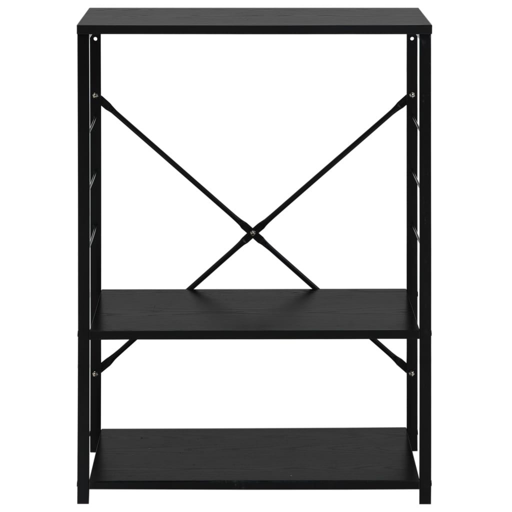 Vidaxl Microwellenschrank 60x39,6x79,5 cm verarbeitetes Holz schwarz